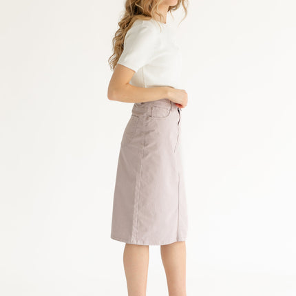 Remi Lilac Denim Midi Skirt - FINAL SALE