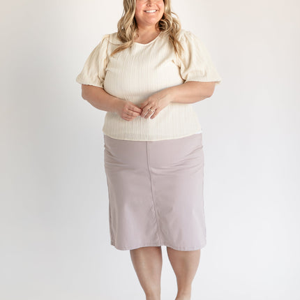Remi Lilac Denim Midi Skirt - FINAL SALE