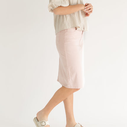 Remi Rose Denim Midi Skirt - FINAL SALE