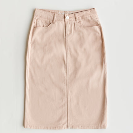 Remi Rose Denim Midi Skirt - FINAL SALE