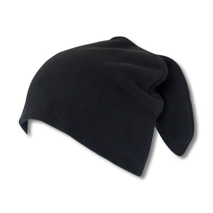Black Fleece Bunny Beanie – Kawaii Winter Hat with Bunny Ears for Alt Fashion, Streetwear & Cozy Style