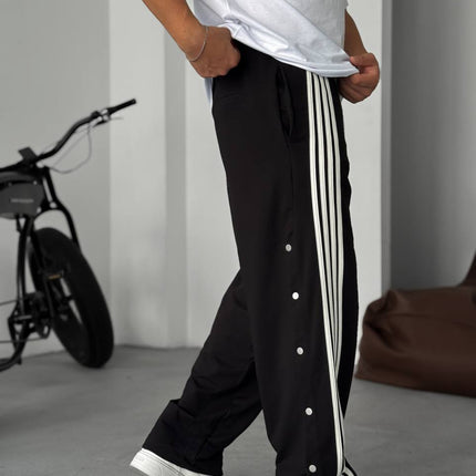 Unisex Oversize Tearaway Track Pants with Side Stripes