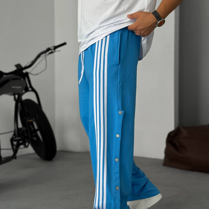 Unisex Oversize Tearaway Track Pants with Side Stripes