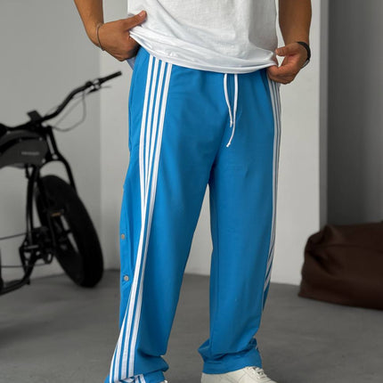 Unisex Oversize Tearaway Track Pants with Side Stripes