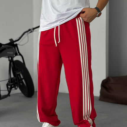 Unisex Oversize Tearaway Track Pants with Side Stripes