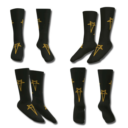 Rick Boot Sock Stars – 100% Terry Cotton Crew & Thigh High Socks for High-Tops & Boots