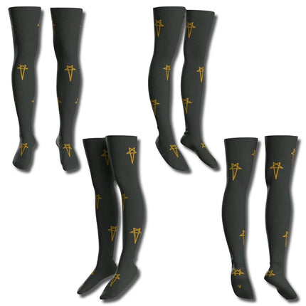 Rick Boot Sock Stars – 100% Terry Cotton Crew & Thigh High Socks for High-Tops & Boots