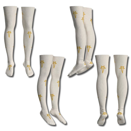 Rick Boot Sock Stars – 100% Terry Cotton Crew & Thigh High Socks for High-Tops & Boots