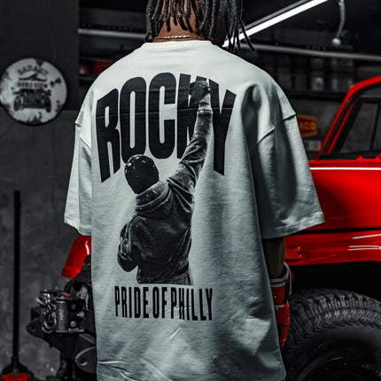 Champion's Spirit Men's Graphic Tee – Oversized Boxing-Inspired Streetwear