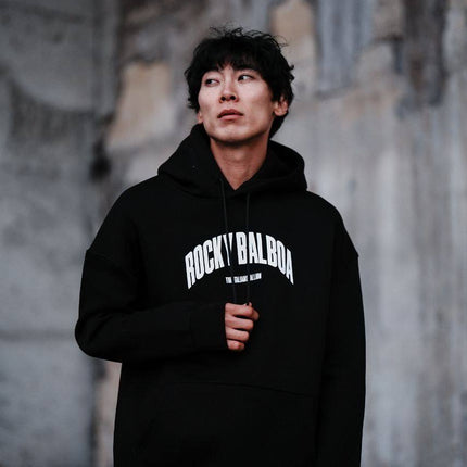 Oversize 'Rocky Balboa vs. Apollo Creed' Graphic Hoodie - Boxing Match Sweatshirt