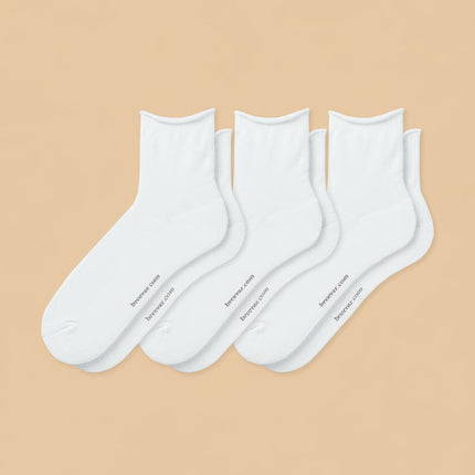 3-Pack Women's Roll Top Socks