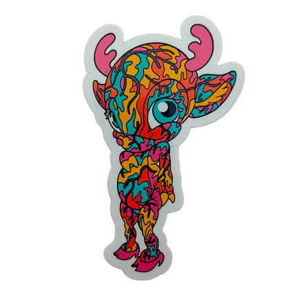 Ron English Art Deer Sticker