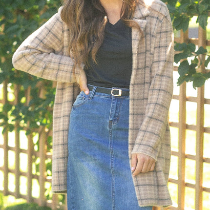 Rylin Raw Hem Midi Skirt