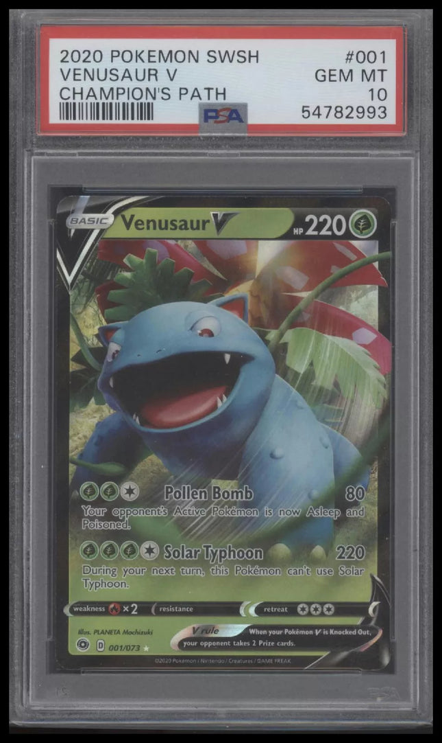 2020 Pokemon Champion'S Path #001 Venusaur V Champion'S Path PSA 10
