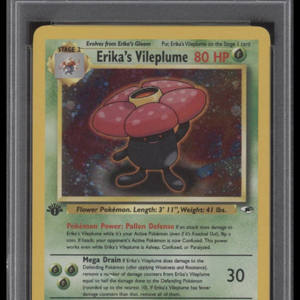 Erika'S Vileplume 2000 Pokemon Gym Heroes #5 Holo-1st Edition PSA 8