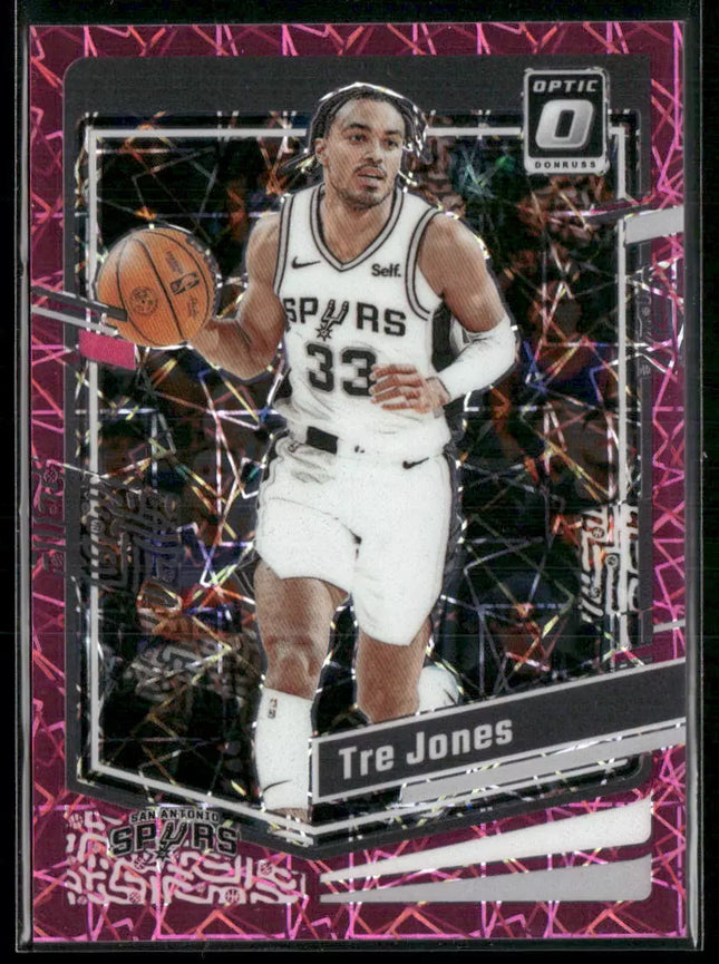 2023-24 Donruss Optic #137 Tre Jones Pink Velocity #/79