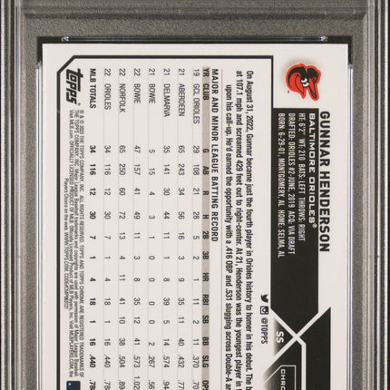 2023 Topps Chrome #2 Gunnar Henderson PSA 10