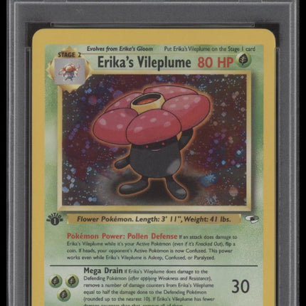 Erika'S Vileplume 2000 Pokemon Gym Heroes #5 Holo-1st Edition PSA 8