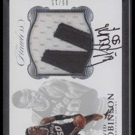 David Robinson 2016-17 Panini Flawless Flawless Auto Patch #/15