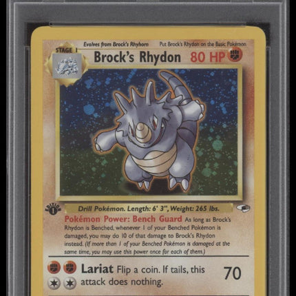 Brock'S Rhydon 2000 Pokemon Gym Heroes #2 Holo-1st Edition PSA 8