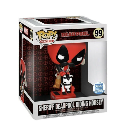 Funko Pop SHERIFF DEADPOOL RIDING HORSEY Funko Shop Exclusive Marvel #99