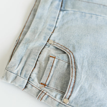 Sandra Light Wash Denim Midi Skirt