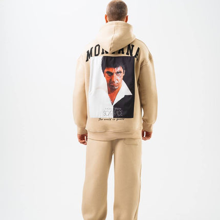 Oversize 'Scarface' Hoodie - Tony Montana Graphic Sweatshirt 'The World is Yours'