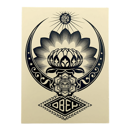 Shepard Fairey Lotus Ornament Sticker
