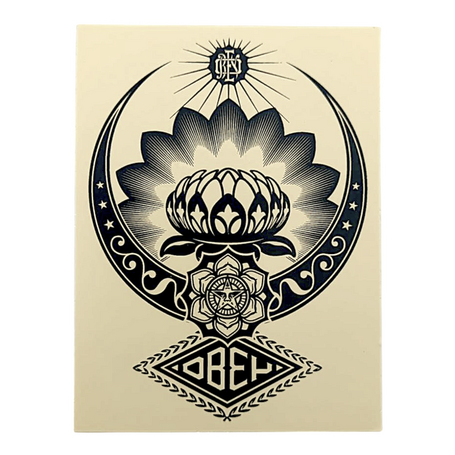 Shepard Fairey Lotus Ornament Sticker