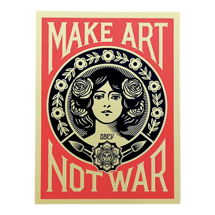 Shepard Fairey Make Art Not War Sticker