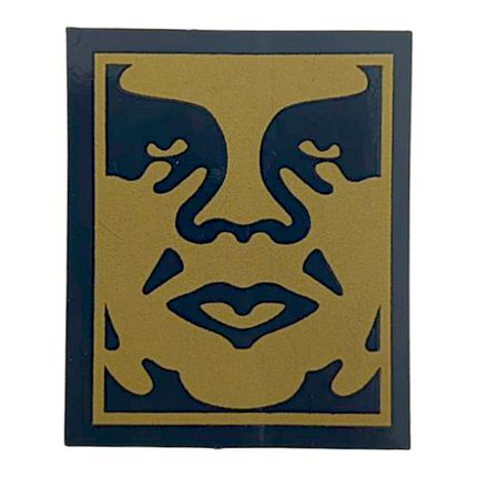 Shepard Fairey Mini Gold Icon Sticker