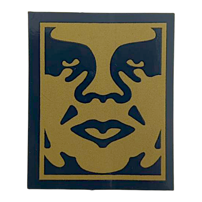 Shepard Fairey Mini Gold Icon Sticker