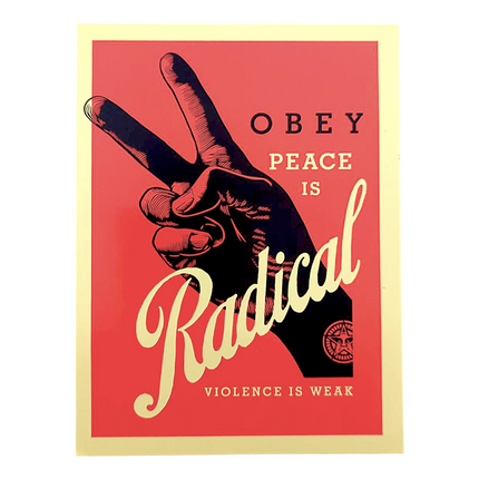 Shepard Fairey Peace is Radical Sticker