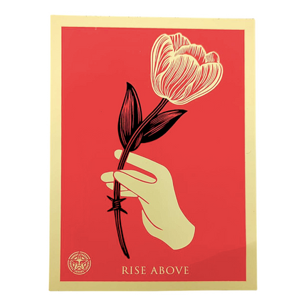 Shepard Fairey Rise Above Sticker