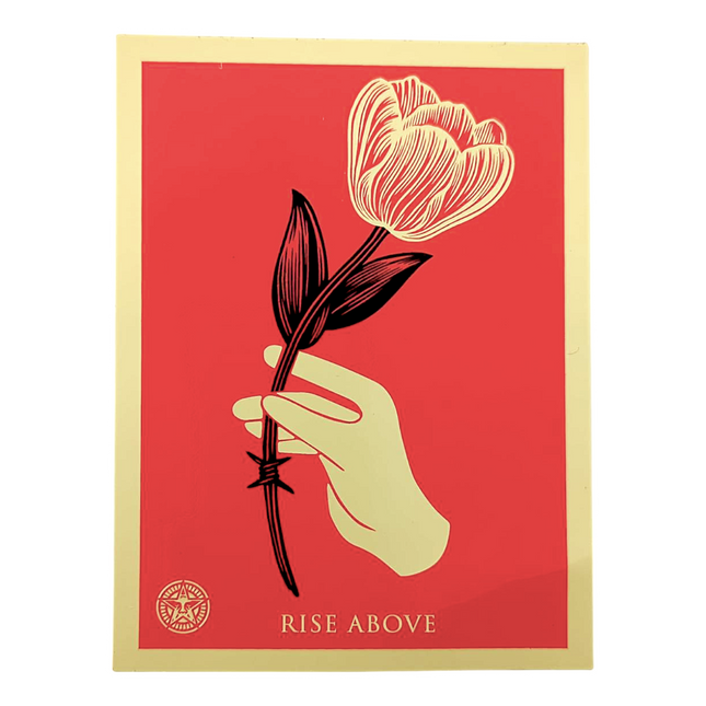 Shepard Fairey Rise Above Sticker