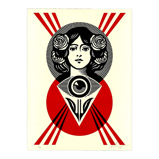 Shepard Fairey "Third Eye Open" Letterpress Print