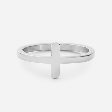 Silver Cross Ring