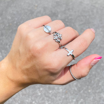 Silver Cross Ring