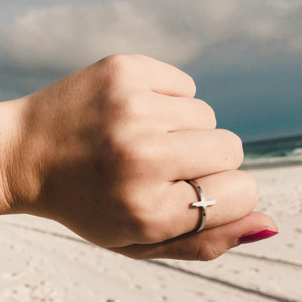 Silver Cross Ring