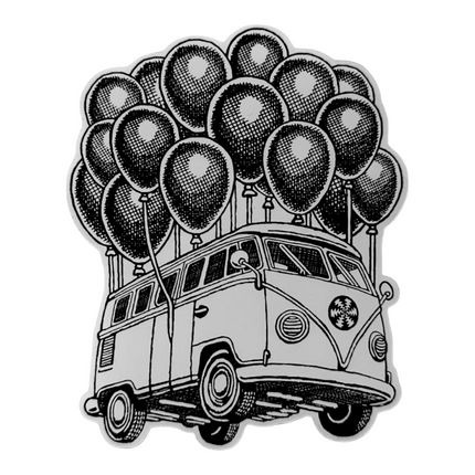 Slinger x Pyroscopic (The Parking Lot Collective) Flying Bus Sticker