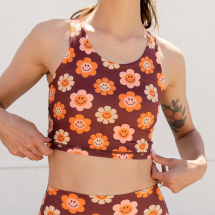 Smiley Flower Bra Tank