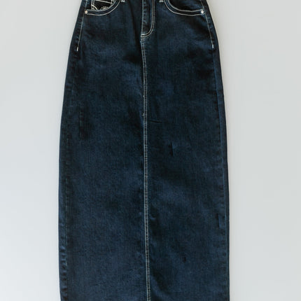 Stella Dark Wash Maxi Denim Skirt