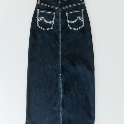 Stella Dark Wash Maxi Denim Skirt