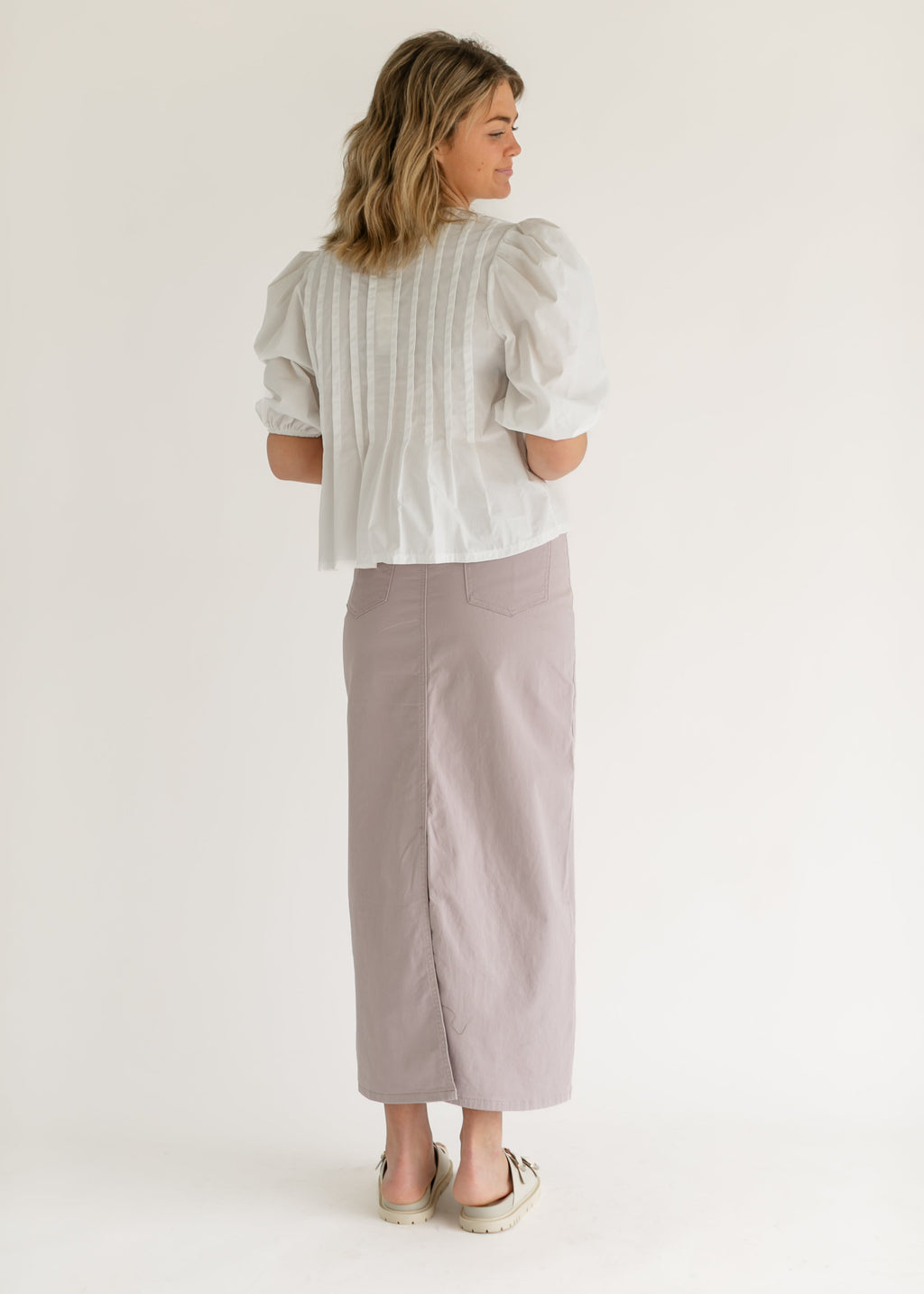 Stella Lilac Denim Maxi Skirt - FINAL SALE
