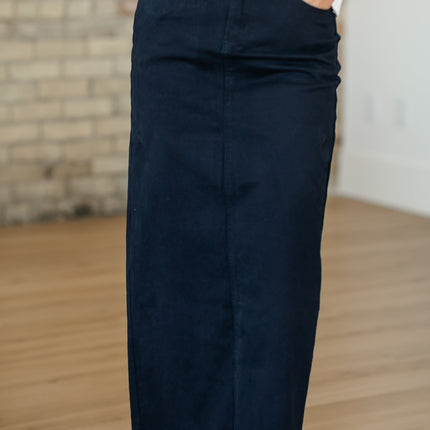 Stella Navy Maxi Denim Skirt