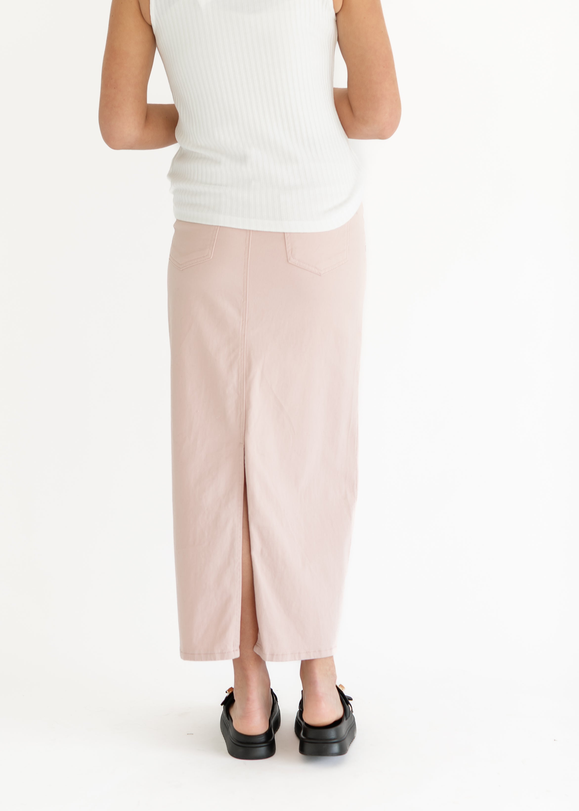 Stella Rose Denim Maxi Skirt - FINAL SALE