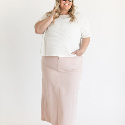 Stella Rose Denim Maxi Skirt - FINAL SALE