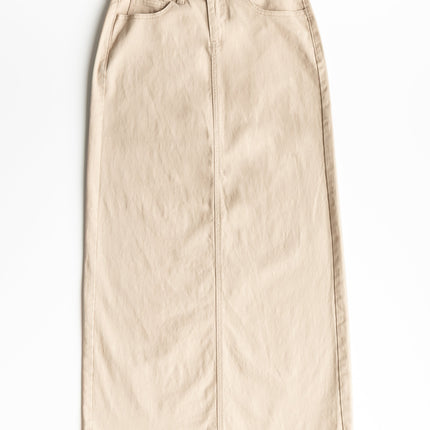 Stella Simply Taupe Denim Maxi Skirt