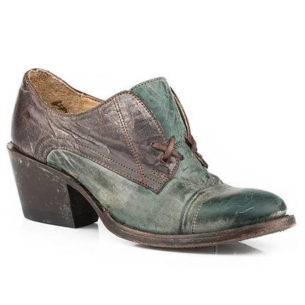Stetson Oakley (Turquoise) - Leather Cowgirl Shoe Boot (closeout)