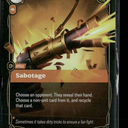 Sabotage #156/298 Foil Rare - Riftbound Origins TCG